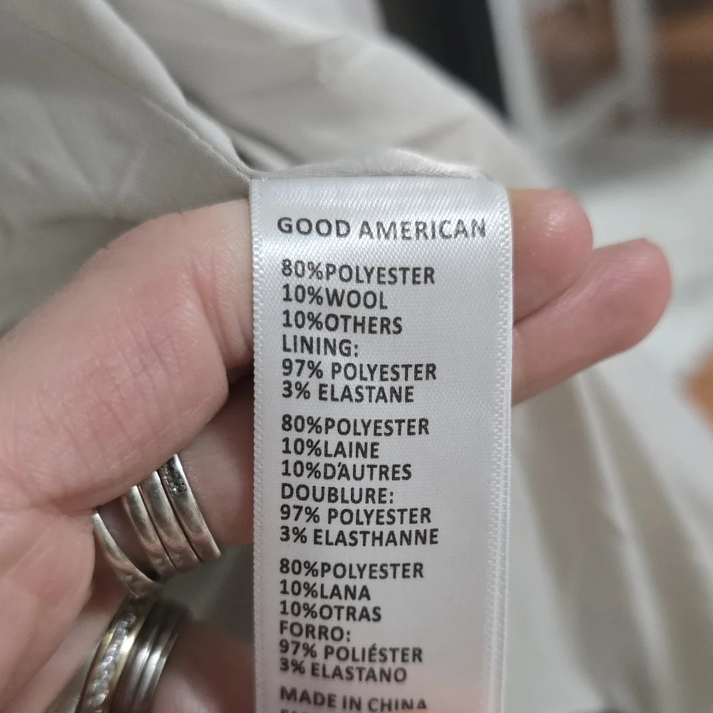 Good American plaid neutral oversized shacket size L/XL - Picture 5 of 9